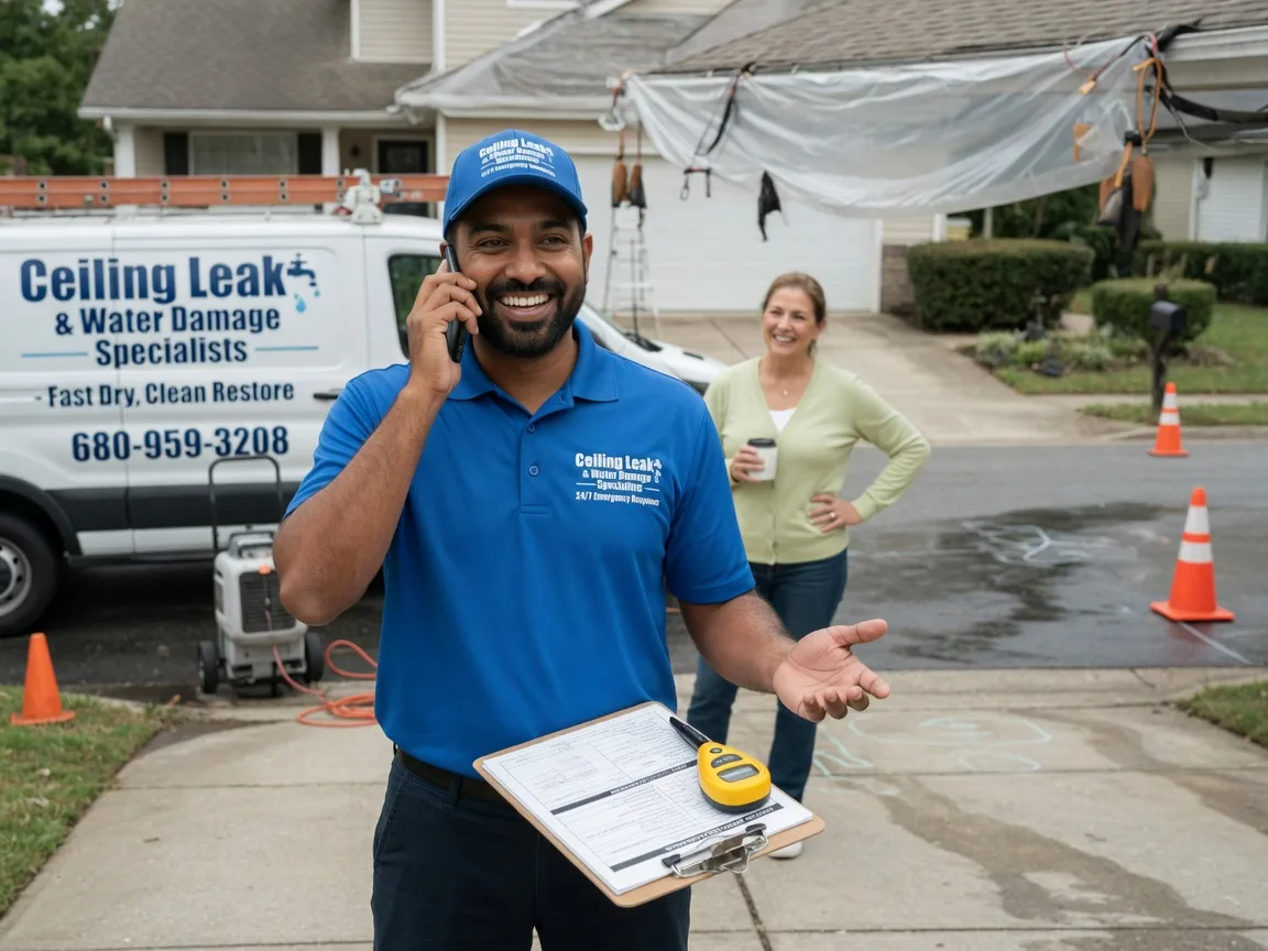 Ceiling Leak Cleanup Mellott, IN FAQs